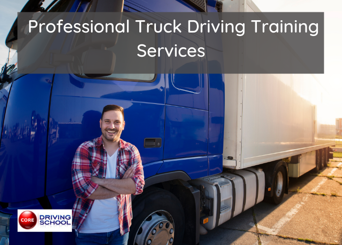 This image shows Professional Truck Driving Training Services