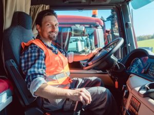 Person learning to drive a truck, fulfilling the requirements for a truck licence in Australia