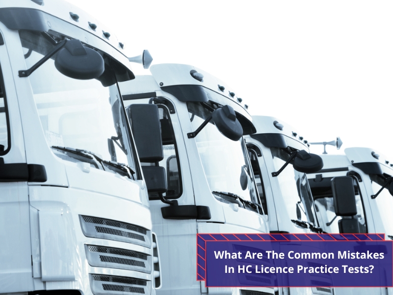 A row of trucks symbolising the challenge of HC licence practice tests. Prepare and pass with confidence.