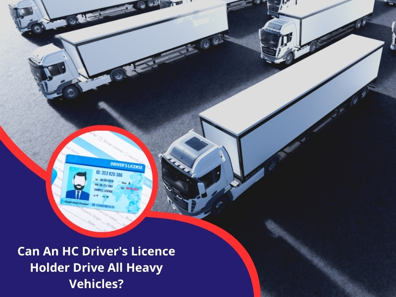 A fleet of HC trucks parked in a row, highlighting the importance of an HC drivers licence for professional truck driving.