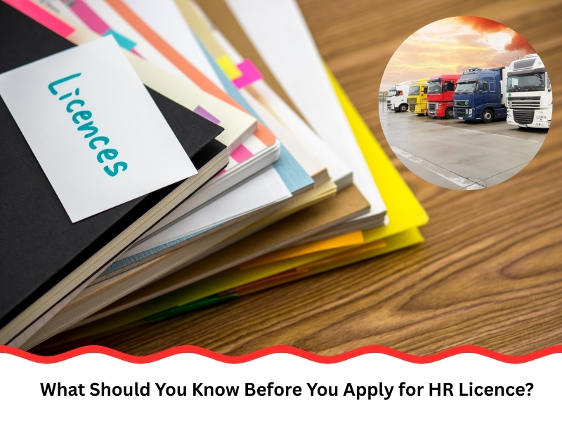 Licencing documents and truck lineup — required when you apply for HR licence