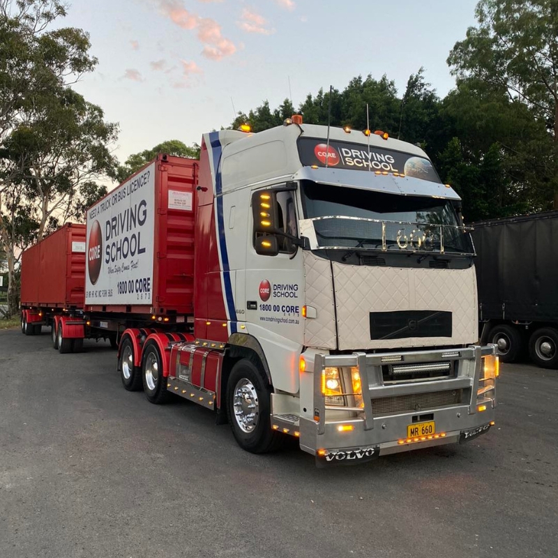 Core truck driving school vehicle for MC Licence in NSW training and testing