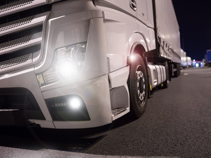 Light Rigid Truck Licence vehicle on road at night
