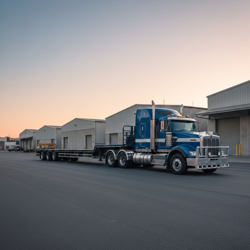 Heavy rigid truck parked in a Sydney industrial area used for truck driving school training
